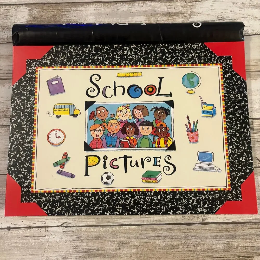 VTG New Seasons School‎ Pictures Scrapbook Keepsake Spiral Bound Whimsical K-8